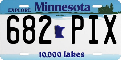 MN license plate 682PIX