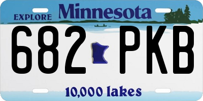 MN license plate 682PKB