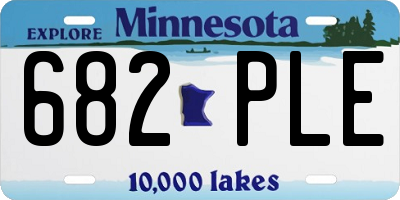 MN license plate 682PLE