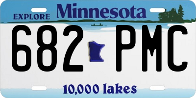 MN license plate 682PMC