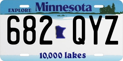 MN license plate 682QYZ