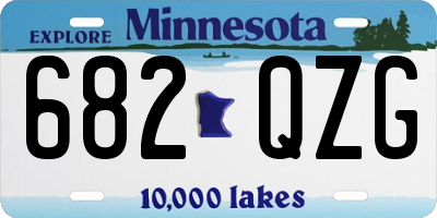 MN license plate 682QZG