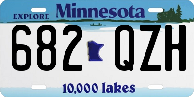 MN license plate 682QZH