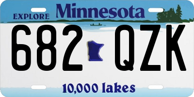 MN license plate 682QZK