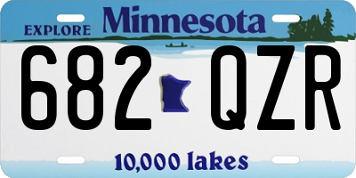 MN license plate 682QZR