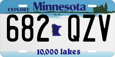 MN license plate 682QZV