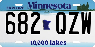 MN license plate 682QZW