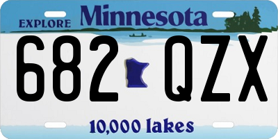 MN license plate 682QZX
