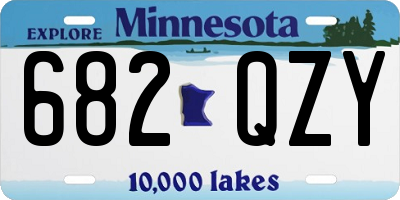 MN license plate 682QZY