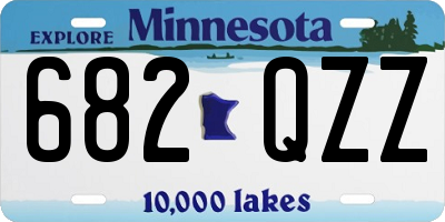 MN license plate 682QZZ