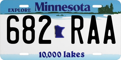 MN license plate 682RAA
