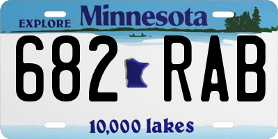 MN license plate 682RAB