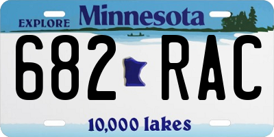 MN license plate 682RAC