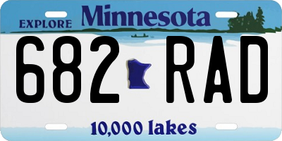 MN license plate 682RAD