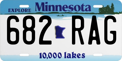 MN license plate 682RAG