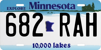MN license plate 682RAH