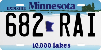 MN license plate 682RAI