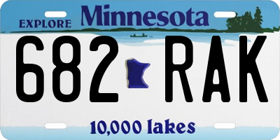 MN license plate 682RAK