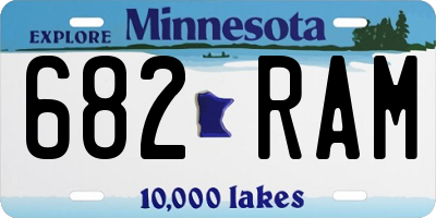 MN license plate 682RAM