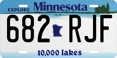 MN license plate 682RJF