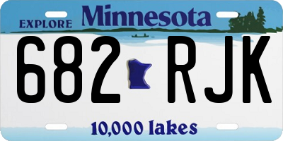 MN license plate 682RJK