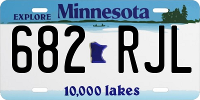 MN license plate 682RJL
