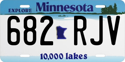 MN license plate 682RJV