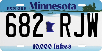 MN license plate 682RJW