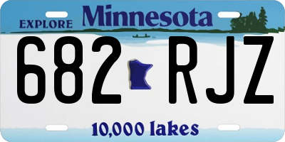 MN license plate 682RJZ