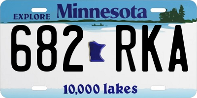 MN license plate 682RKA