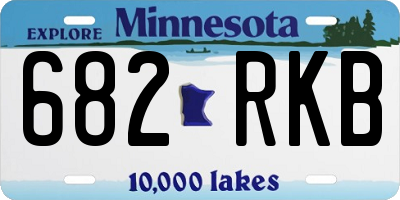 MN license plate 682RKB
