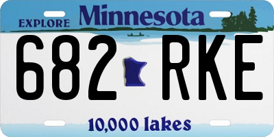 MN license plate 682RKE
