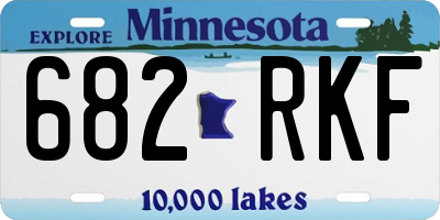 MN license plate 682RKF