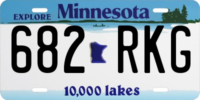 MN license plate 682RKG