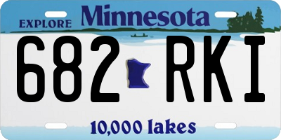 MN license plate 682RKI