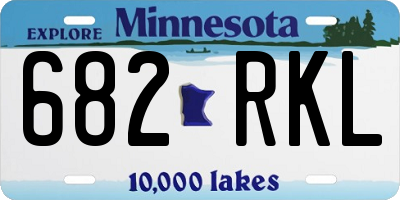 MN license plate 682RKL