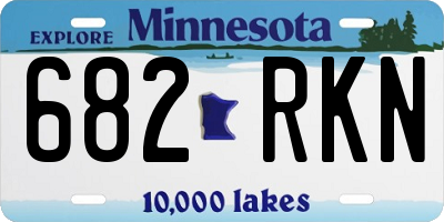 MN license plate 682RKN