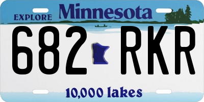 MN license plate 682RKR