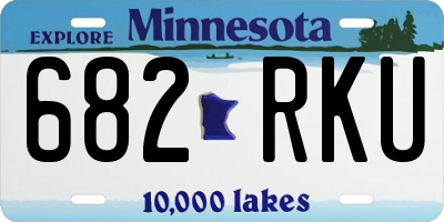 MN license plate 682RKU