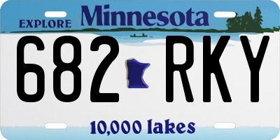 MN license plate 682RKY