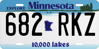 MN license plate 682RKZ