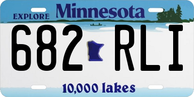 MN license plate 682RLI