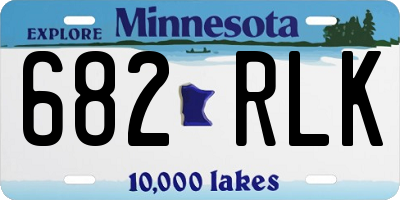 MN license plate 682RLK