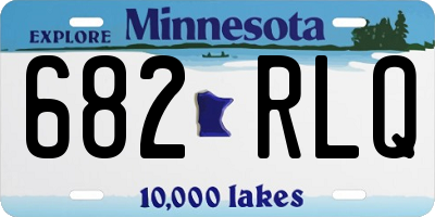 MN license plate 682RLQ