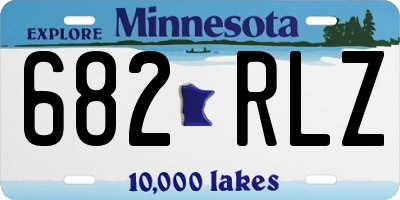 MN license plate 682RLZ