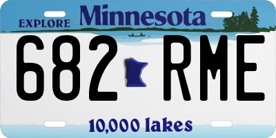 MN license plate 682RME