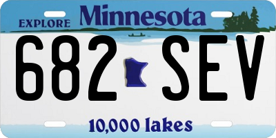 MN license plate 682SEV