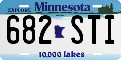 MN license plate 682STI