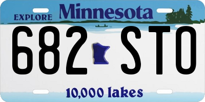 MN license plate 682STO