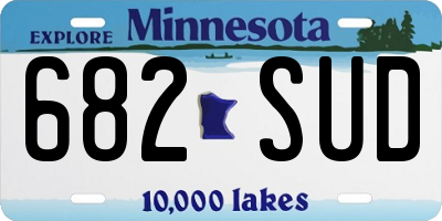 MN license plate 682SUD
